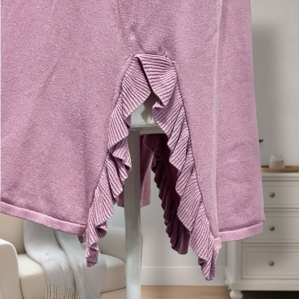 Avenue Mauve Pink Ruffle Sweater Sz 2X - Picture 8 of 10
